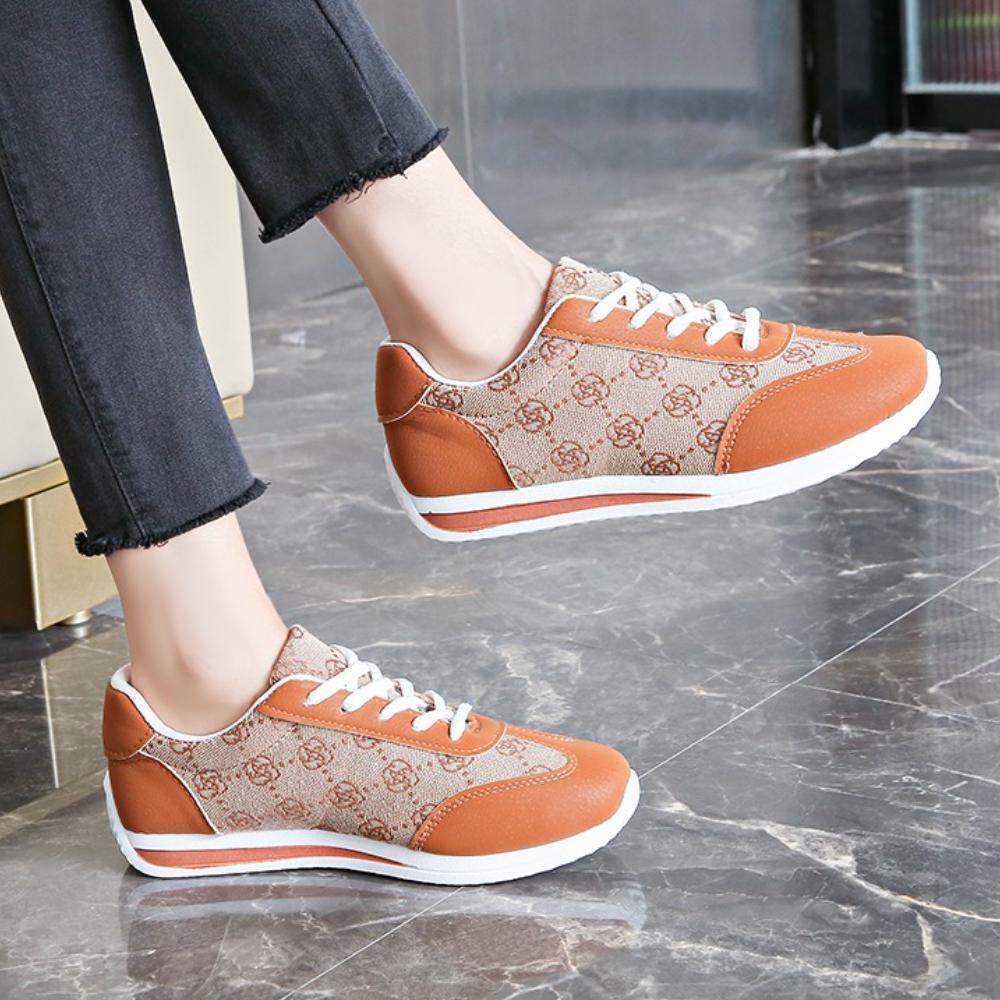 Autumn Sneakers Women Flat Casual Comfortable Shoes Fashion Round Head Lace Up Casual Comfortable Walking Women Shoes