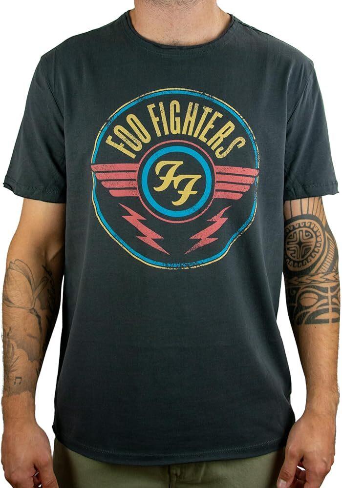 Amplified Men039;S Foo Fighters 034;Ff Air034; T-Shirt | Custom Band Merch | Graphic Tee Unisex T-Shirt S