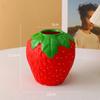 Cute Flower Arrangement Strawberry Shaped Vase Home Decoration Desktop Strawberry Vase Resin Fruit Pots Office