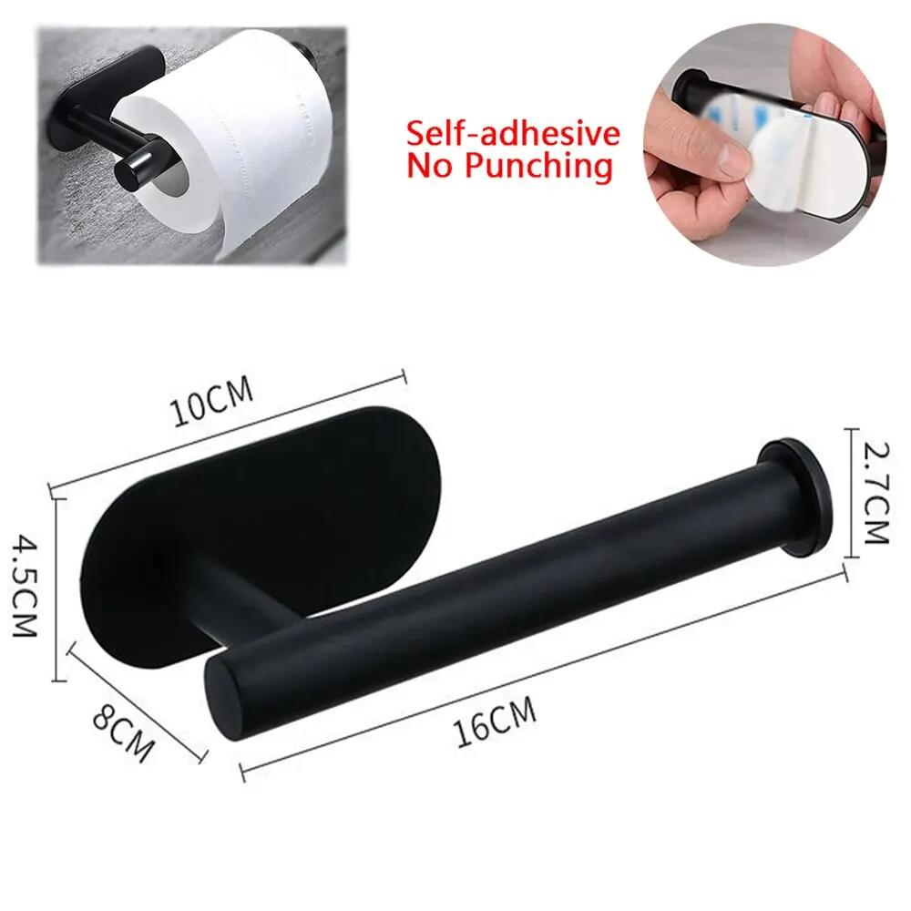 Hot Sale Stainless Steel Paper Towel Holder Cabinet Wall Mount Toilet roll paper holder Kitchen Self-Adhesive Paper Towel Bar