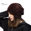 Lady Winter Hat Women Beanie Elastic Soft Solid Color Baggy Slouchy Keep Warm No Brim Plush Fashion Accessories