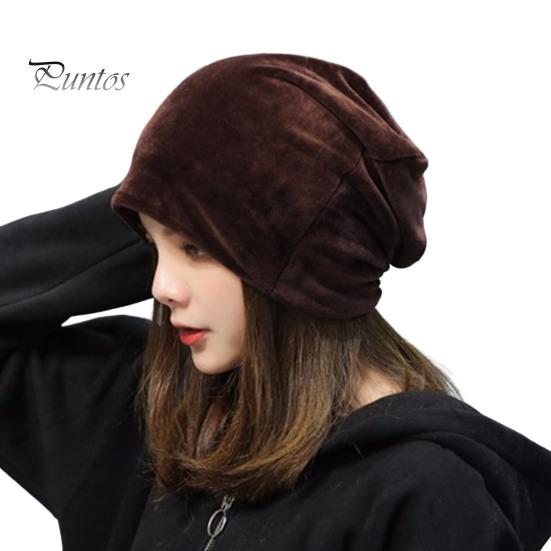 Lady Winter Hat Women Beanie Elastic Soft Solid Color Baggy Slouchy Keep Warm No Brim Plush Fashion Accessories