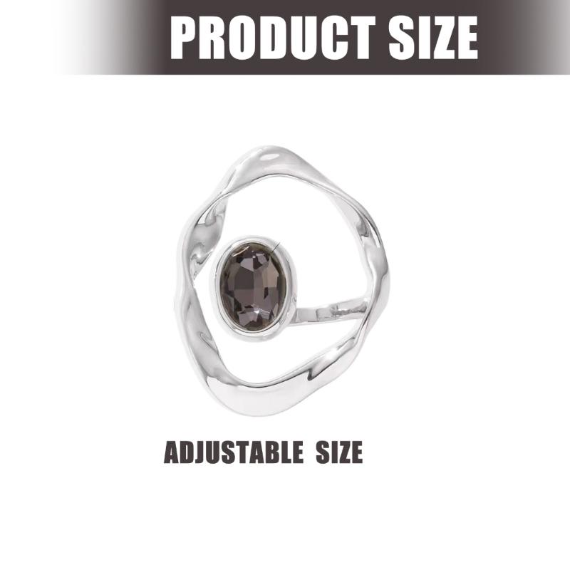Openable Finger Rings Exaggerated Line Adjustable Opening Rings Eye Catching Finger Jewelry Suitable for Daily Wear