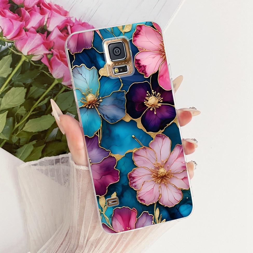 Transparent For Samsung S5 Case Fashion Butterfly Cute Cat Funny Painted Cover For Samsung Galaxy S5 SM-G900F SM-G900M Casing