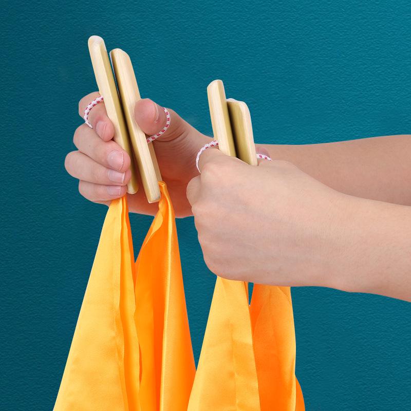 Children s Red Silk Kuaiban for Beginners - Bamboo Clapping Boards for Students & Adults
