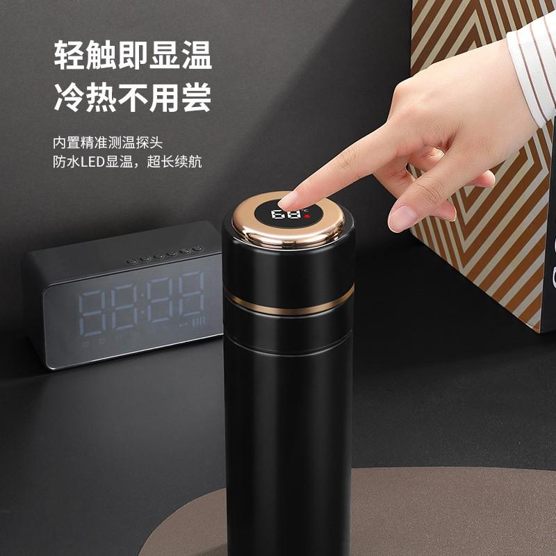 Premium 316 Stainless Steel Smart Temperature Display Vacuum Insulated Water Bottle One-Hand Open Tea Separation Business Gift Cup