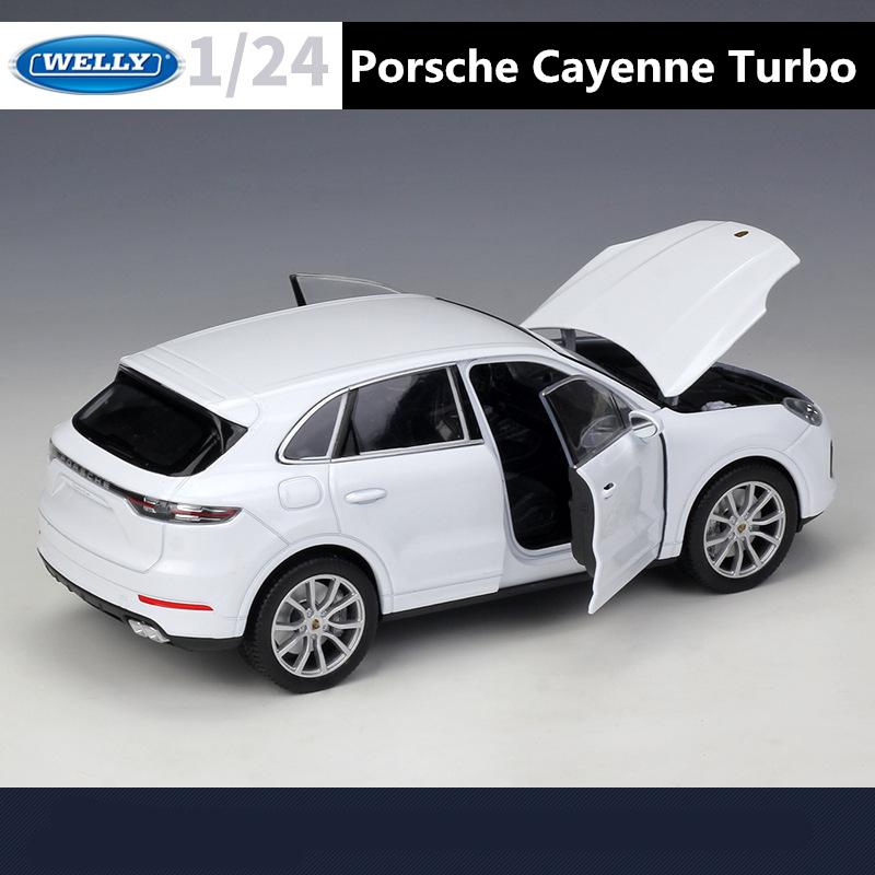 Welly 1/24 Porsche Cayenne Turbo SUV Alloy Car Model Diecast Metal Off-road Vehicles Car Model High Simulation Children Toy Gift