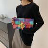 Stylish Colorful Envelope Bag For Women Fashionable Pu Handbag Trendy Mobile Pouch