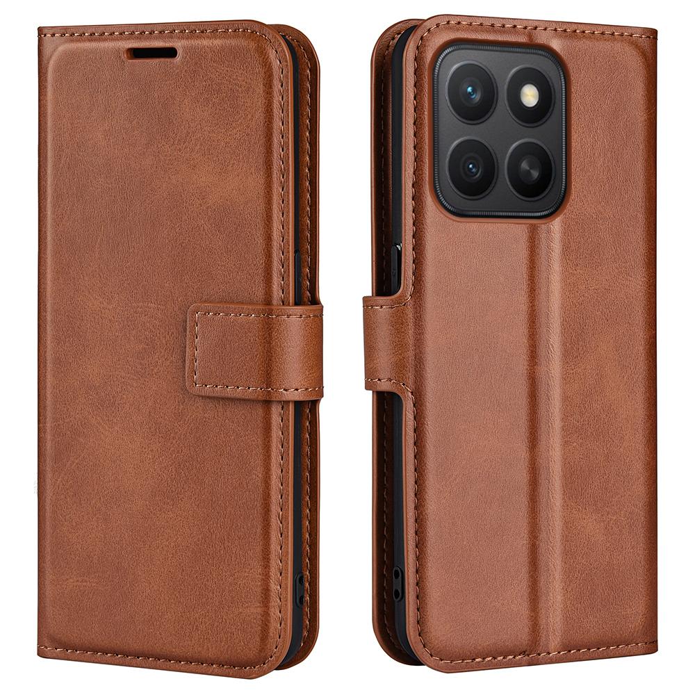 For Honor X8c 4G Stand Case Anti-Scratch Calf Texture Leather Phone Cover