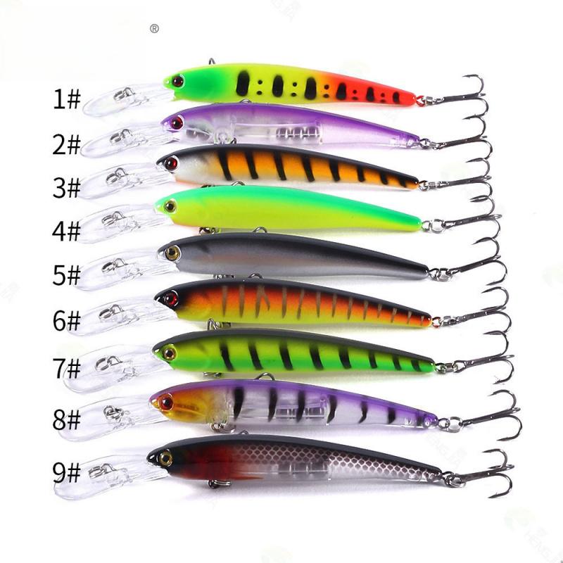 Weitwurf Langsam sinkende Minnow Köder 12,5cm 11g 6Bionischer Hakenköder für Süß- und Salzwasser Universell für Barsch und Zander