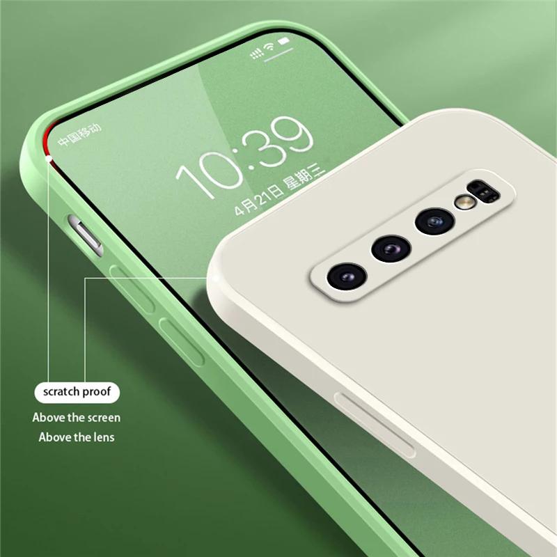 Original Liquid Silicone Case for Samsung Galaxy S8 S9 S10 Plus S10E Soft Candy Back Cover S8Plus S9Plus S10Plus E Fundas