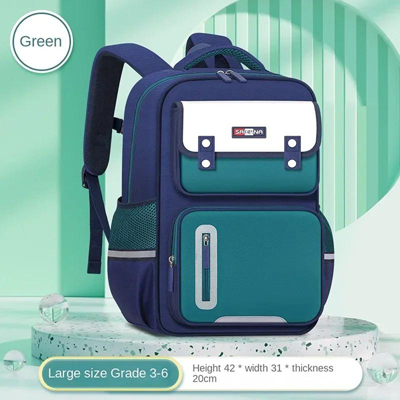 

Children School Bags Girls Boys Orthopedic Schoolbag Kids Backpacks Primary School Backpacks Spine Protection зелений