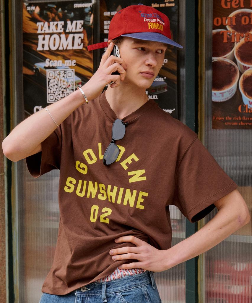 GOLDEN SUNSHINE Funday 5-Panel Cap_Red Navy