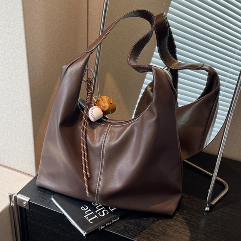 

Сумка-тоут 2025 года, новая летняя кожаная женская сумка большой емкости для студентов колледжей, класса, для поездок на работу, багаж