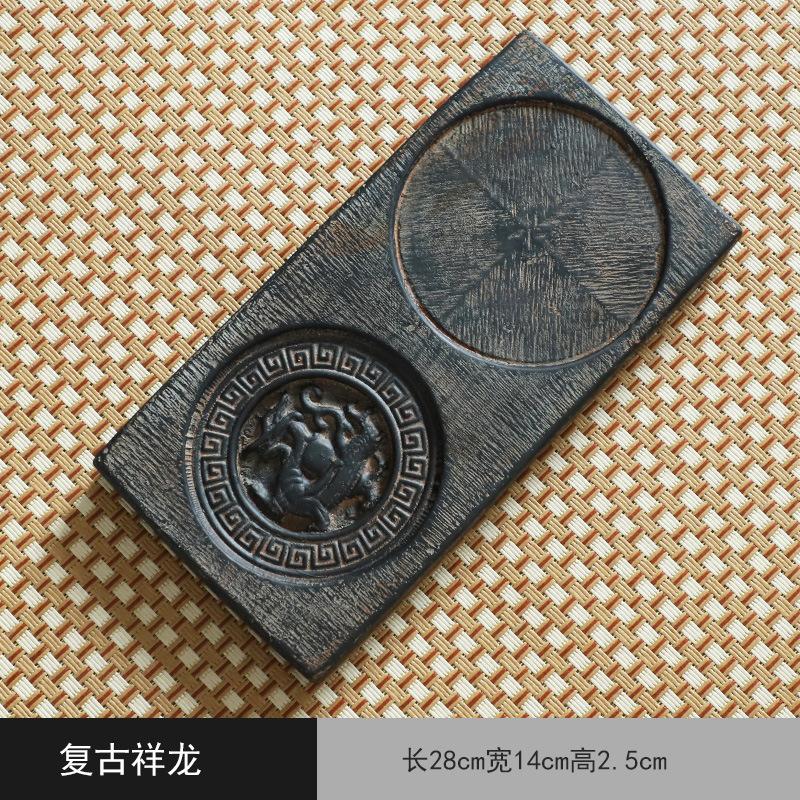 Ceramic Dry Brewed Tea Tray Kung Fu Tea Set Accessories Water Storage Square Circular Large Lacquer Tea Table Pot-bearing