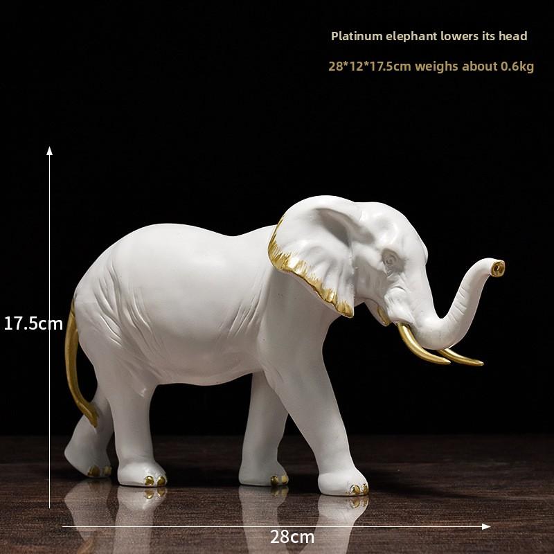 Simulation Elefant Harz Handwerkskunst Ornament Haus Schreibtisch Wohnzimmer Couchtisch Weinschrank Statue Dekoration