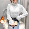 Fairy Lace Mesh Blouse - Women's Fashion See-Through Top for Autumn/Winter 2024