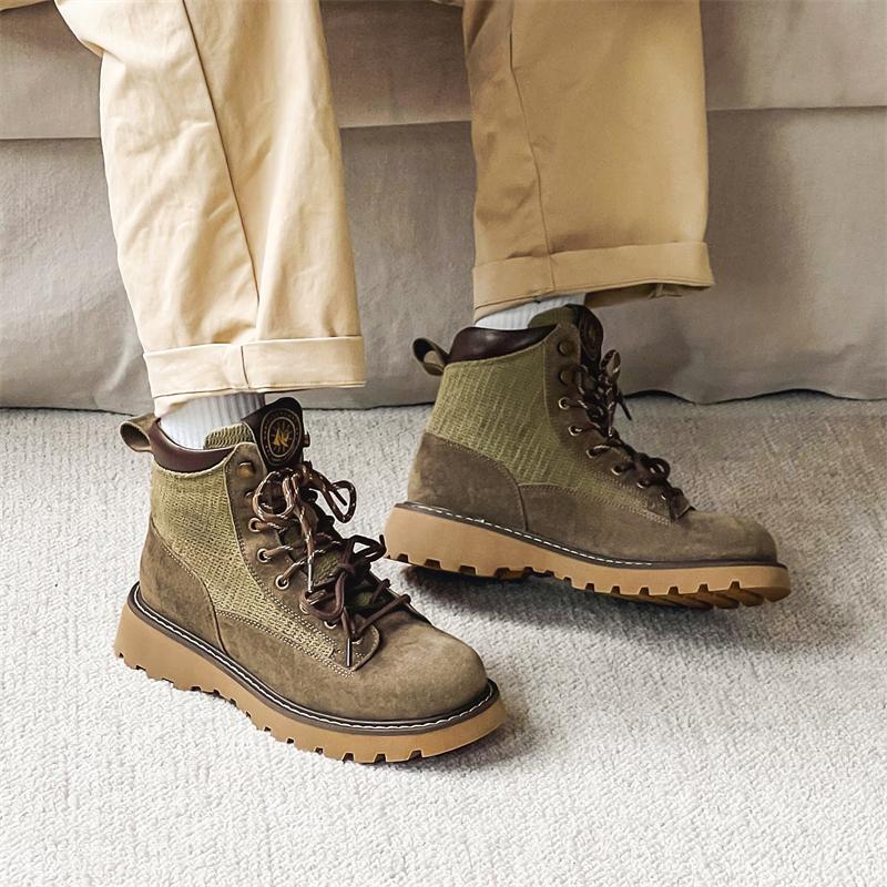 Fashion Thick soled casual men's boots Trendy Designer  Styles Leisure Outdoor Fashion Party Autumn Winter Daily genuine leather Shoes