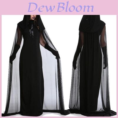 Stylish Women's Witch Vampire Ghost Demon Cloak Costume For Halloween Parties