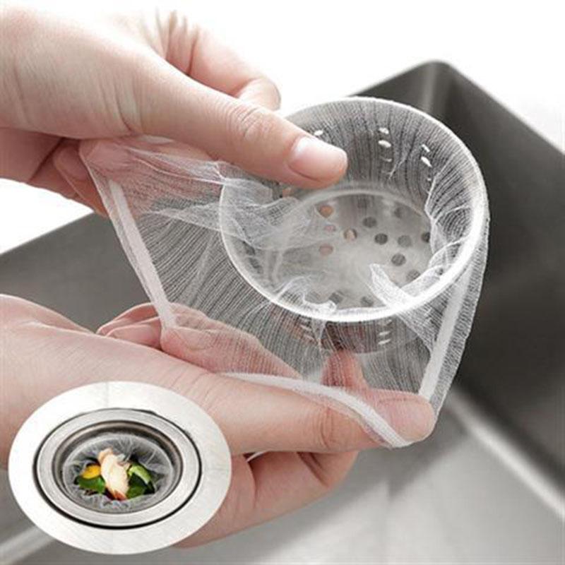 100pcs Disposable Kitchen Sink Garbage Filter Sewer Sink Floor Drain Bathroom Cleaning Tool Kitchen Sink Filter
