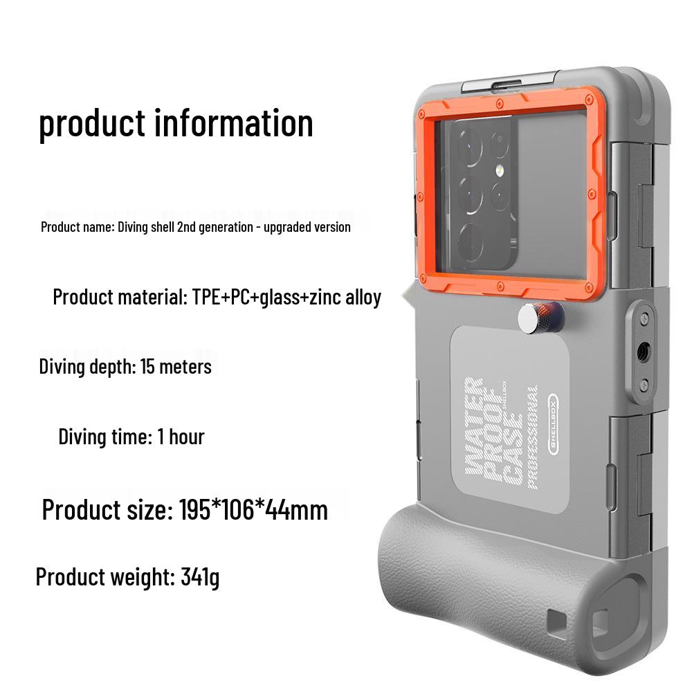 Red Pepper Black Tech 15m Waterproof Diving Case for Apple, Samsung, Huawei, and Xiaomi Phones