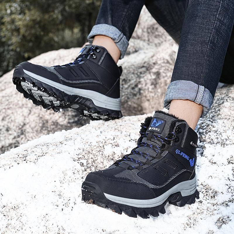 37-47 Fashion Plus Velvet Warm High Top Cotton Shoes Outdoor Mountaineering Shoes Travel Hiking Shoes Snow Boots