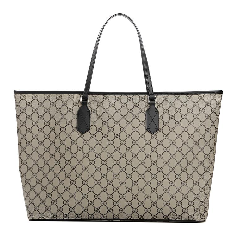 Gucci GG Supreme Classic Print Detachable Non-Adjustable Shoulder Strap Canvas Tote Bag Women tote bags Beige 779864-K5RMN-9769