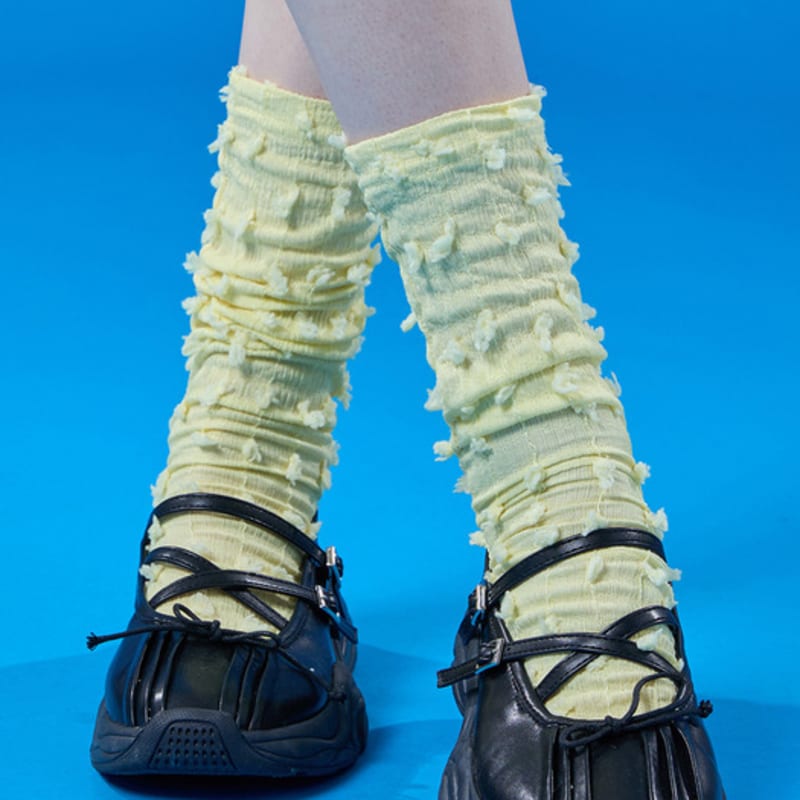 

KOLEAT Layered Point Fashion Socks [YELLOW] YELLOW_FREE