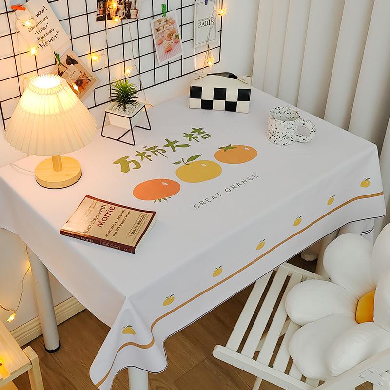 Tablecloth Waterproof And Oil-Proof Leave-In Fabric Desk Rectangular Dining Table Cloth Pvc Coffee Table Table Mat Tablecloth