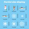 Christmas Stickers Santa Claus Elk Snowman White Snowflakes Christmas