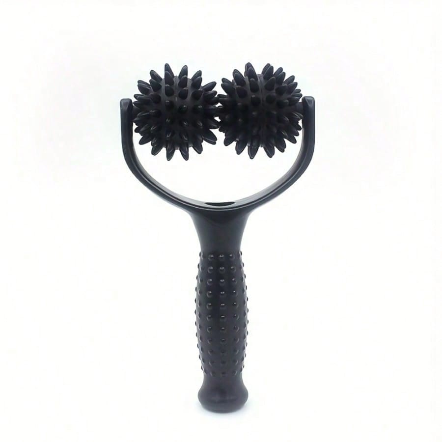 1pc Muscle Massage Stick, Dual Ball Handheld Roller Massager For Yoga, Shoulder & Neck Relaxation Tool With Leg And Arm Myofascial Release