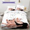 Son Goku Pattern Bedding,Quilt Set Quilt Cover Pillowcase Home Birthday Gift (1 * Duvet Cover + 2 * Pillowcase, Without Core)