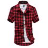 Summer Men's Casual Short-sleeved Checked Lapel Shirt