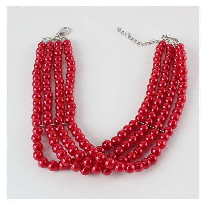 Fashion Accessories Popular Necklaces Multi-Layer Imitation Pearl Neck Chain Pearls Choker
