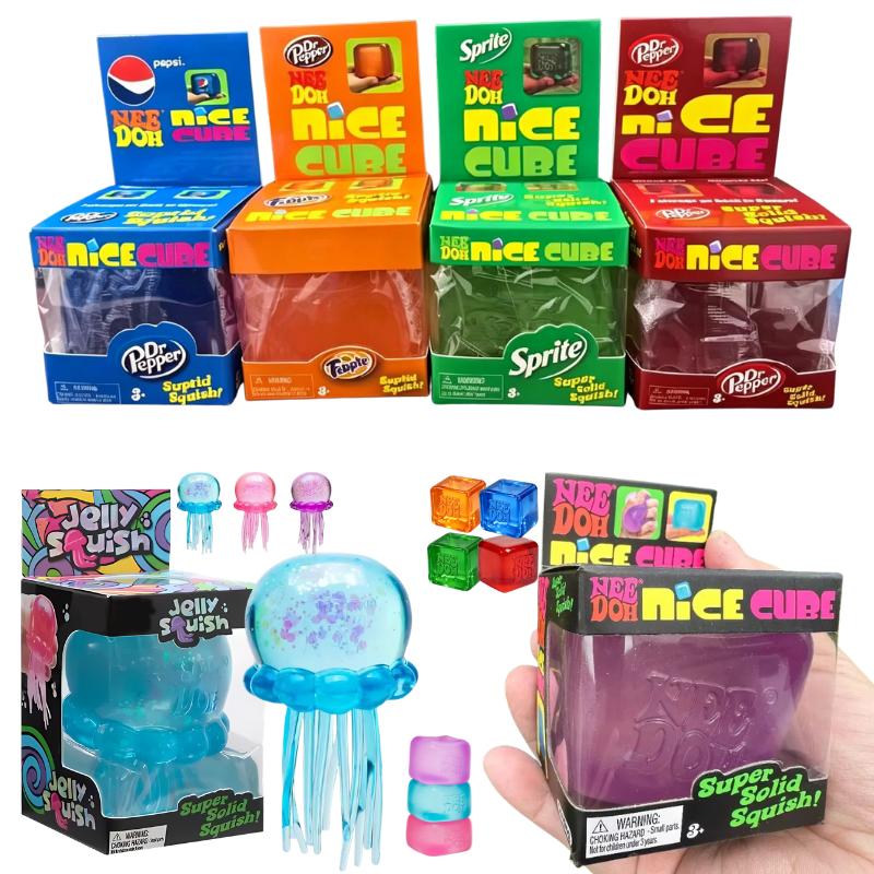 Schylling Jellyfish And Nice Cube Series Fun Stress Relief Fidget Toy Desktop Ornament Gift For Ages 3 And Up