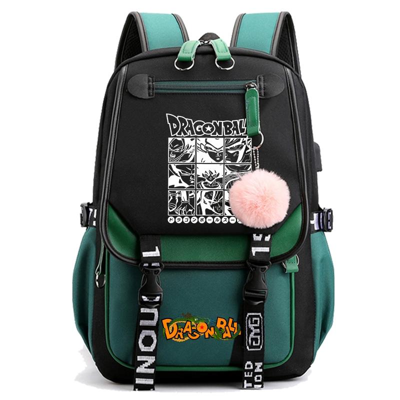 Anime Dragon Ball Backpack for Women Canvas Laptop Bag Back To Schoolbag for Teenager Girl Schoolbag Women Travel Bag Mochila