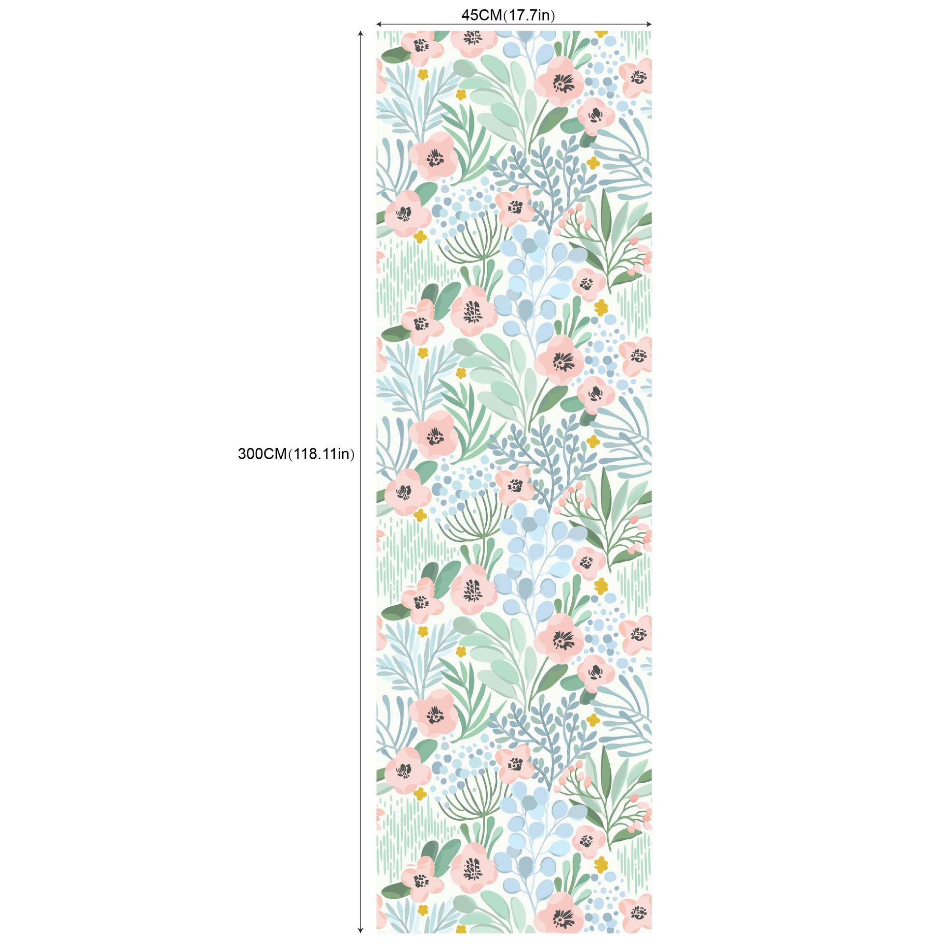 

Съемные бесшовные самоклеящиеся обои для фона гостиной (Зеленые растения и цветы) RW157