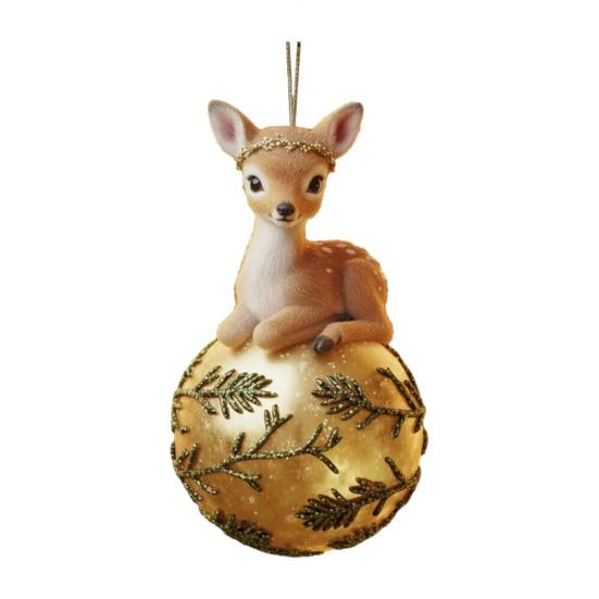 Christmas Animal Ornament 2D Acrylic Wildlife On Ball Hanging Ornaments for Winter Xmas Tree Home Party Decor