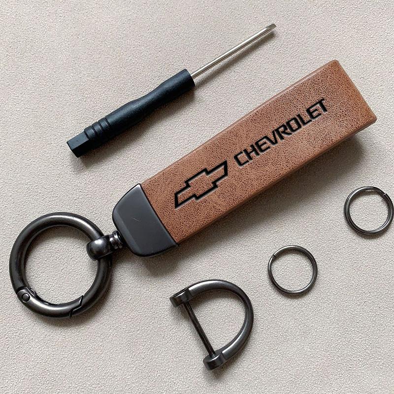 

Car Key Rings Leather High Quality Auto Logo Keychain Accessories For Chevrolet Spark Captiva Cruze Malibu Equinox Trax Camaro