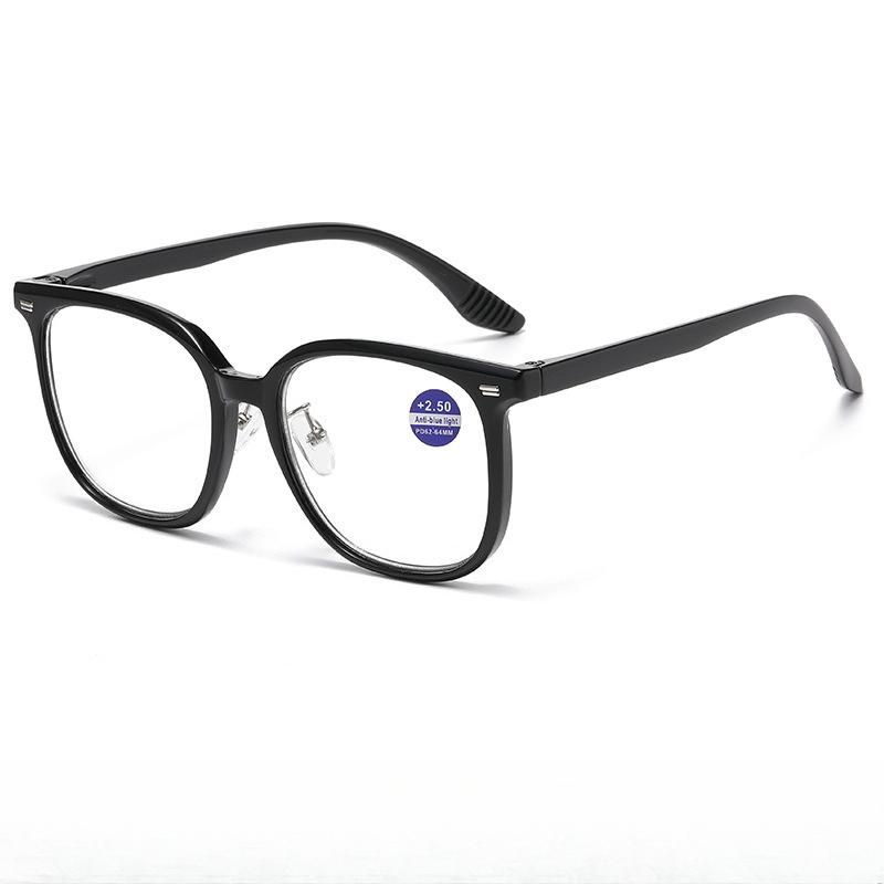 

New Fashionable Super Large Frame Photochromic Women S Reading Glasses Ultra Light Neutral Hd Anti Blue Light Glasses +4.0