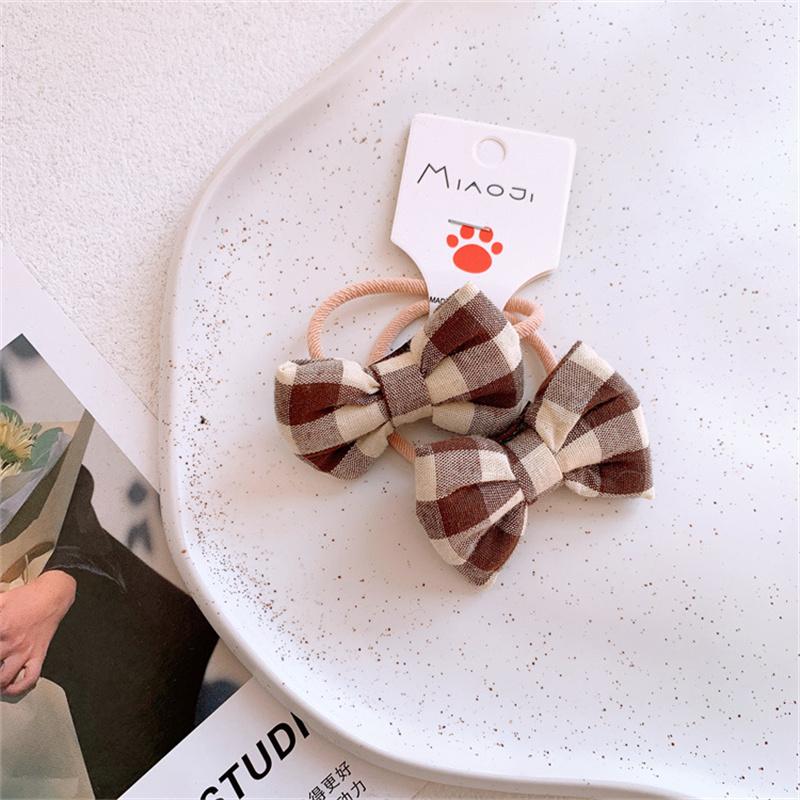 Süße Punktstoff Schleife Haarband Ring Kinder Baby Mädchen Kinder Elastisches Haar Gummi Band Accessoires Kopfschmuck Kopfbedeckung Ornament