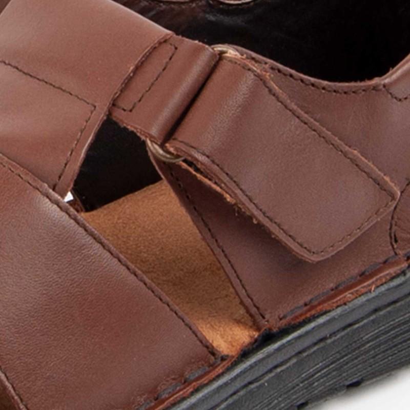 Sandalia De Piel Para Hombre. Purapiel Beira7 102730