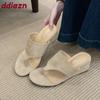 Mode 2025 Neue Mode Runde Zehen Damen Keilsandalen Pantoletten Schuhe Damen Hausschuhe Schuhwerk Sandalen mit Absatz Schuhe für Frauen Zehentrenner