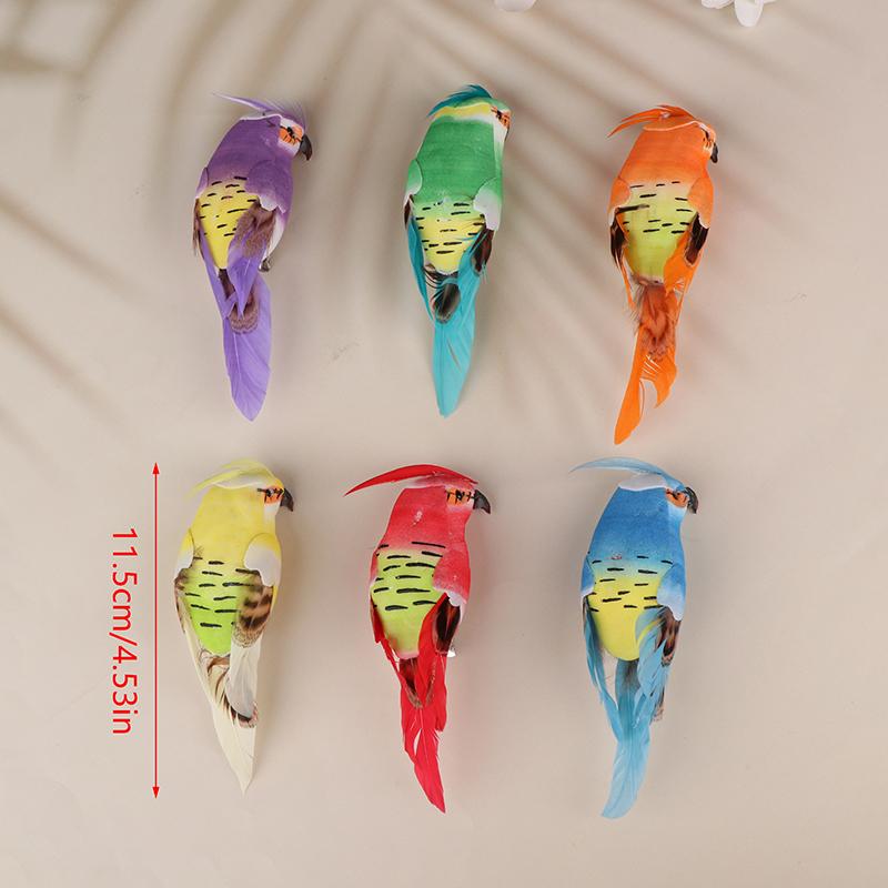 Creative Artificial Parrot Fake Foam Animal Simulation Feather Birds Models Diy For Wedding Party Home Garden Ornament Decor