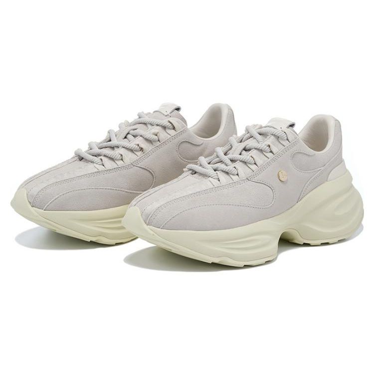 Li-Ning 1990 Cloud Dress Comfortable Non-Slip Wear-Resistant Low-Top Running Shoes Women Sneaker Bone-White ALJT062-1