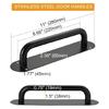 Barn Style Door Handle Steel Material Rusts Resistant with Wide Base Four Screws Mount Comfortable Use for Home
