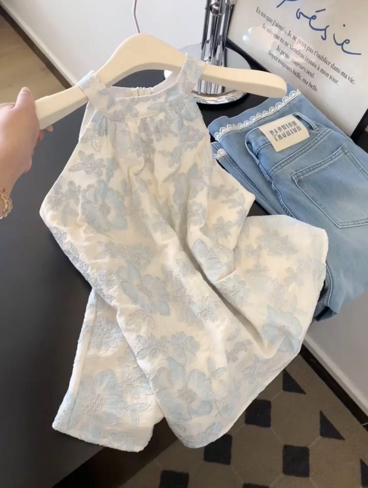 

Летний вышитый топ-халтер - Безрукавный дизайн с открытыми плечами в китайском национальном стиле для женщин