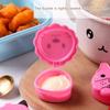 3Pcs Cartoon Sauce Bottle Mini Bento Box Portable Refillable Soy Sauce Box Tomato Salad Sauce Container Bento Box Accessories