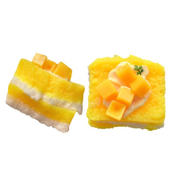 Mango Toast Slow-Rising Squeeze Toy Soft TPR Fidget for Stress Relief Realistic Food-Shaped Decompression Gadget for Kids