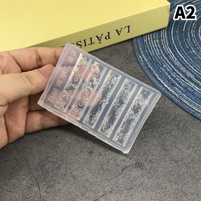 

Силиконовый молд для ногтей Цветок Французский стиль Украшения для ногтей Дизайн ногтей своими руками Стереоскопическая штамповочная пластина Инструменты для ногтей Художественные принадлежности A2